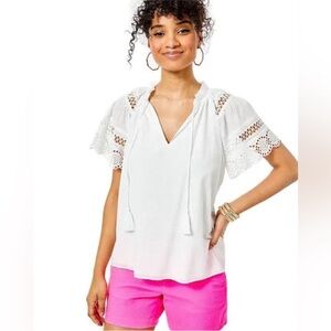 Lilly Pulitzer White Candee Blouse